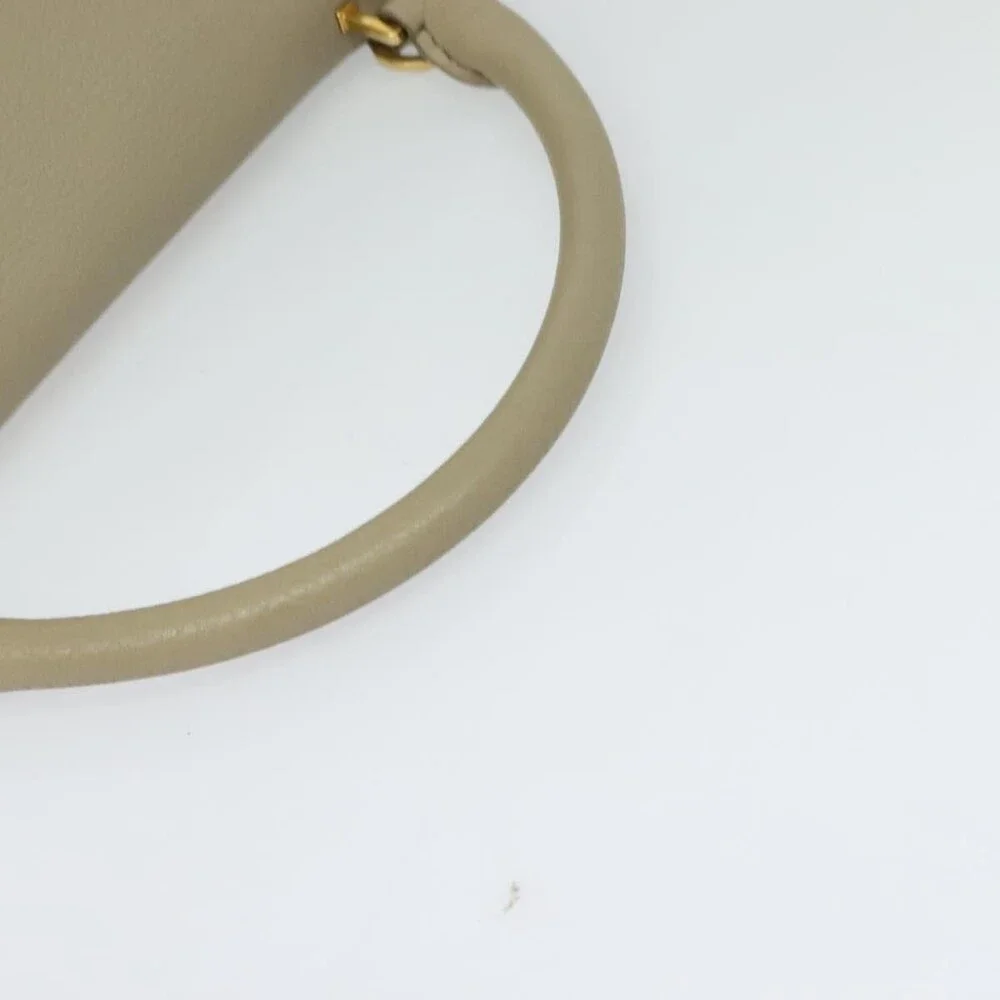 Celine Leather Trapeze Handbag Beige